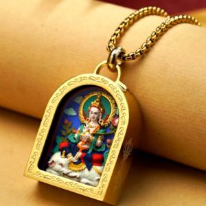 Tibetan Zakiram Three-Dimensional Thangka Pendant Necklace